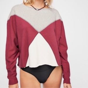 Free people montauk sweatshirt in fresh fig